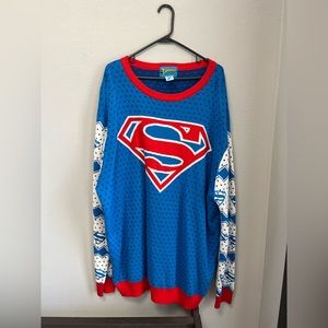 Men's FUN Superman pull over Ugly XMAS sweater 3XL